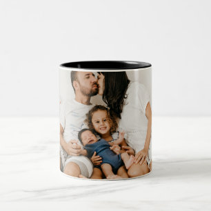 Create Your Own Custom Family Photo Personalized   Two-Tone Coffee Mug