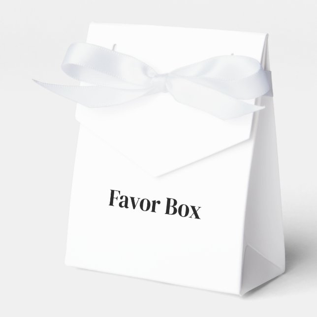 Create Your Own Custom Favor Box (Front Side)