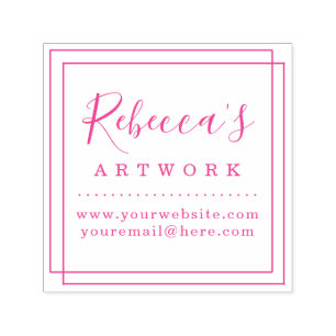 Create Your Own Custom Fuchsia Name Artwork Self-inking Stamp