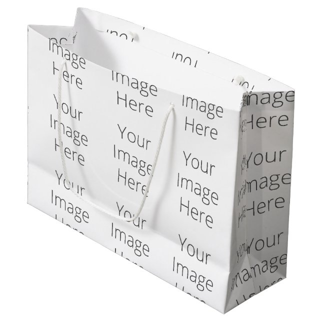 Create Your Own Custom Gift Bag - Large, Glossy (Front Angled)