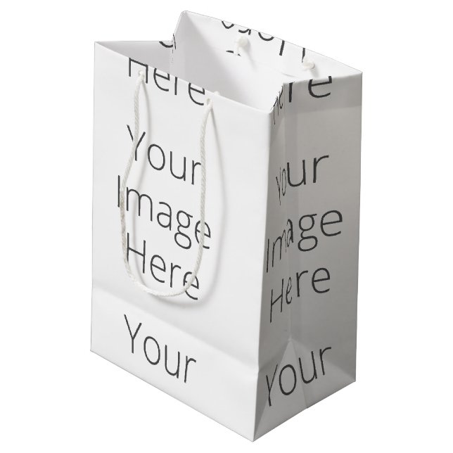 Create Your Own Custom Gift Bag - Medium, Matte (Back Angled)