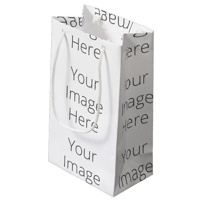 Create Your Own Custom Gift Bag - Small, Glossy (Back Angled)