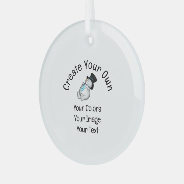 Create Your Own Custom Glass Ornament (Front Left)