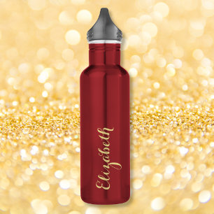 Create Your Own Custom Gold Script Name Monogram 710 Ml Water Bottle