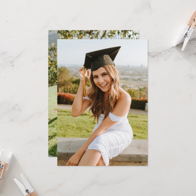Create Your Own Custom Graduate 2 Photo Invitation (Front/Back In Situ)