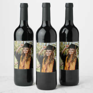Create Your Own Custom Graduation Photo Party Wine Label
