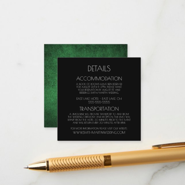 Create Your Own Custom Green Grunge Enclosure Card (Front/Back In Situ)