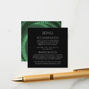 Create Your Own Custom Green Metallic Spiral Enclosure Card