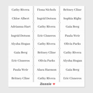 Create Your Own Custom Guest Name Sticker Pack