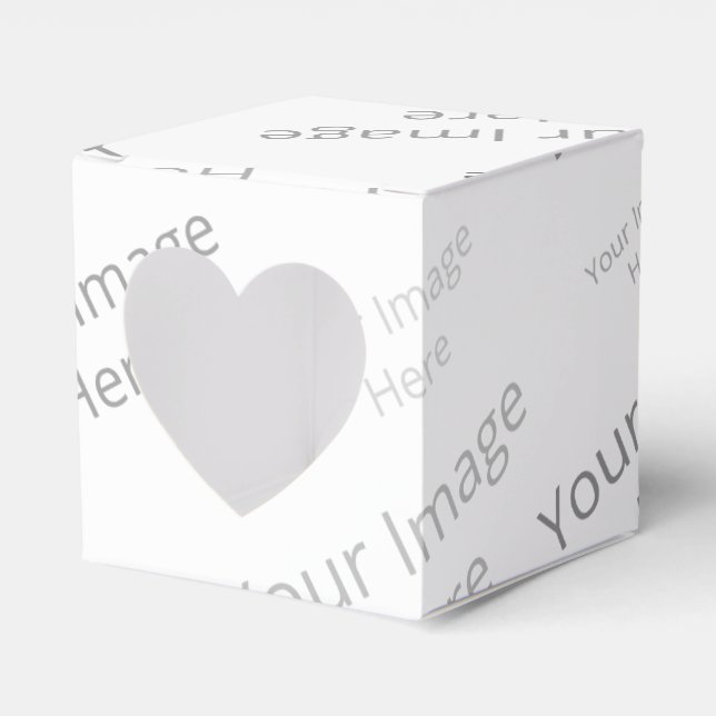 Create Your Own Custom Heart 2x2 Favour Box (Front Side)