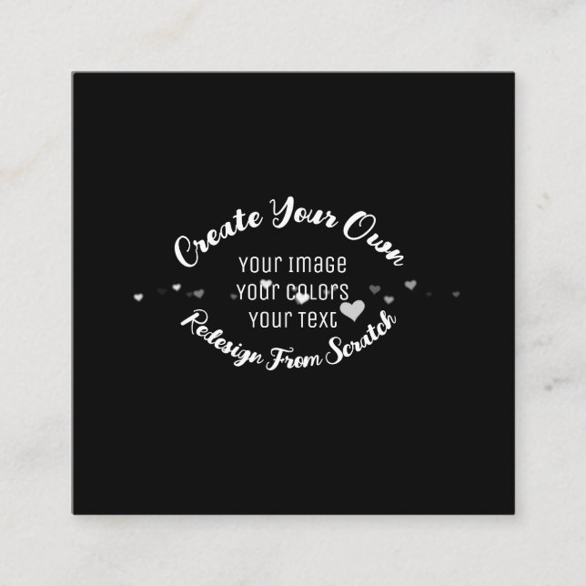 Create Your Own Custom Image Square Business Card (Front)