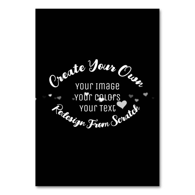 Create Your Own Custom Image Table Number (Front)