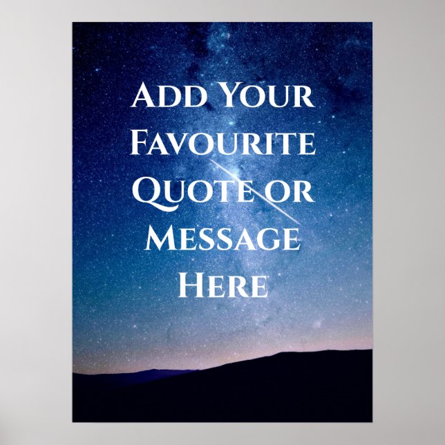 Create Your Own Custom Inspirational Quote Poster (Front)