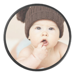 Create Your Own Custom Kids Children Photo Modern Hockey Puck