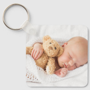 Create Your Own Custom Kids Children Photo Modern Keychain