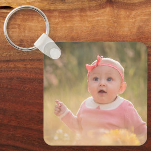 Create Your Own Custom Kids Children Photo Modern Keychain