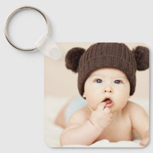 Create Your Own Custom Kids Children Photo Modern Keychain