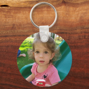 Create Your Own Custom Kids Children Photo Modern Keychain