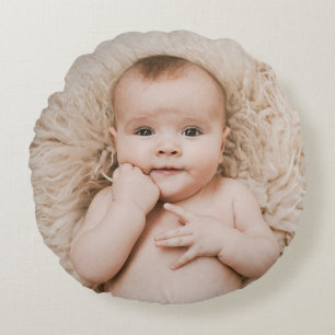 Create Your Own Custom Kids Children Photo Modern Round Pillow