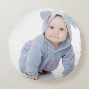 Create Your Own Custom Kids Children Photo Modern Round Pillow