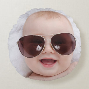 Create Your Own Custom Kids Children Photo Modern Round Pillow