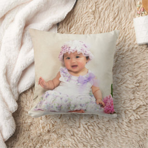 Create Your Own Custom Kids Children Photo Modern Throw Pillow