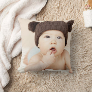 Create Your Own Custom Kids Children Photo Modern Throw Pillow