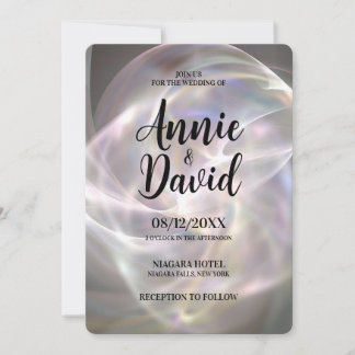 Create Your Own Custom Light Orb Wedding Invitation