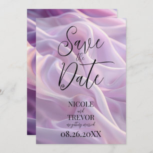 Create Your Own Custom Lilac Purple Silky Save The Date
