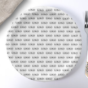 Create Your Own Custom Logo Pattern Business Party Paper Plate