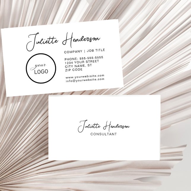 Create Your Own Custom Logo Photo Modern Script Bu Business Card (Creator Uploaded)
