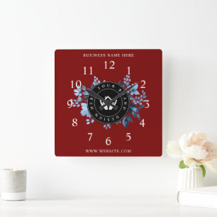 Create Your Own Custom Logo Square Wall Clock