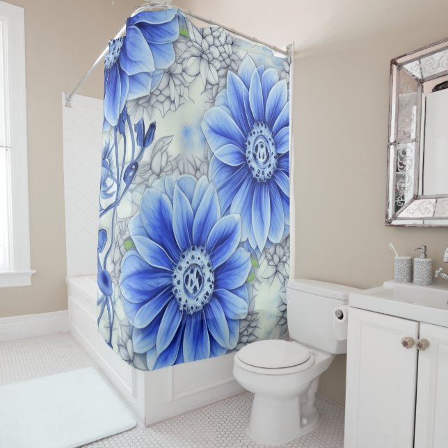 Create Your Own Custom Made Whimsical Blue Flower  (In Situ)