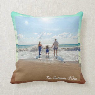 Create Your Own Custom Memorable Family Photo Throw Pillow
