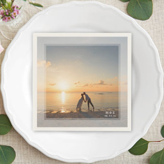 Create Your Own Custom Memorable Wedding Photo Napkin
