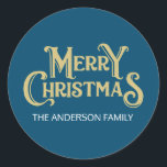 Create Your Own Custom Merry Christmas Classic Round Sticker<br><div class="desc">Create Your Own Custom Merry Christmas Classic Round Sticker</div>