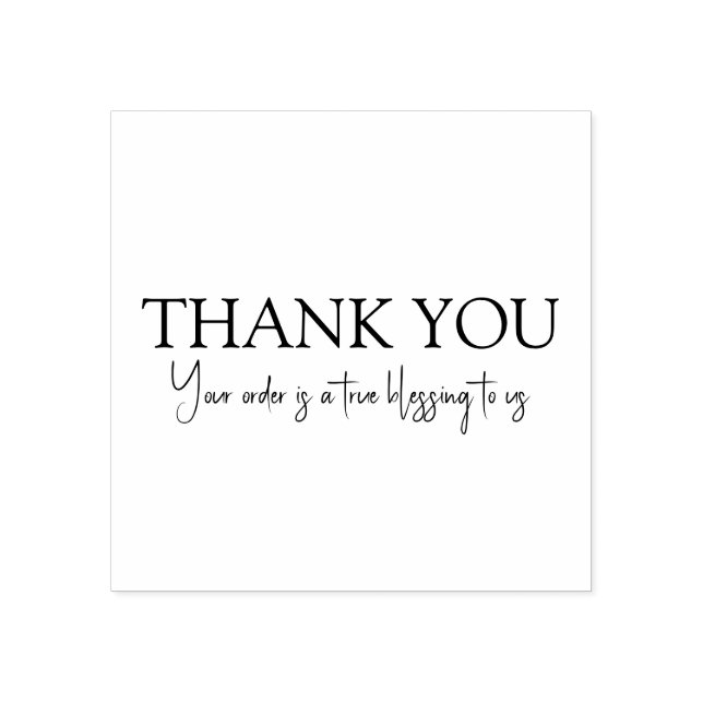 Create Your Own Custom Message Thank You Wooden  Rubber Stamp (Imprint)