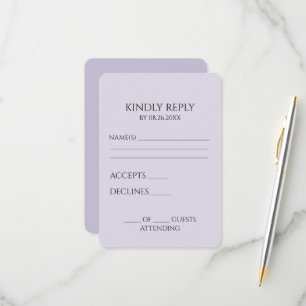 Create Your Own Custom Minimalist RSVP Card