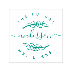 Create Your Own Custom Modern "Future Mr & Mrs" Self-inking Stamp