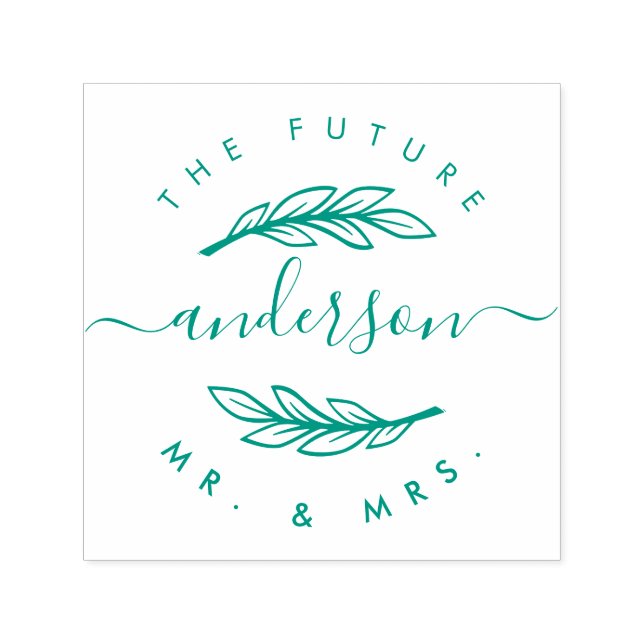 Create Your Own Custom Modern "Future Mr & Mrs" Self-inking Stamp (Design)