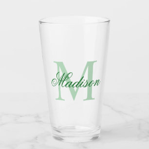 Create Your Own Custom Monogram And Name Green Glass