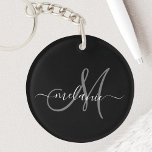 Create Your Own Custom Monogram And Name Script Keychain<br><div class="desc">Create your own personalized keychain with your custom handwritten name and monogram. To edit this design template,  change the text fields as shown above. You can easily add more text or images,  customize fonts and colours.
Treat yourself or make the perfect gift for family,  friends,  parents and grandparents!</div>