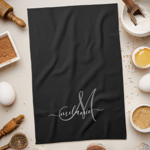 Create Your Own Custom Monogram And Name Script Kitchen Towel