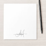 Create Your Own Custom Monogram And Name Script Notepad<br><div class="desc">Create your own personalized notepads with your custom handwritten name and monogram. To edit this design template,  change the text fields as shown above. You can easily add more text or images,  customize fonts and colours.
Treat yourself or make the perfect gift for family,  friends,  parents and grandparents!</div>