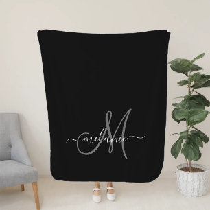 Create Your Own Custom Monogram And Name Script Sherpa Blanket