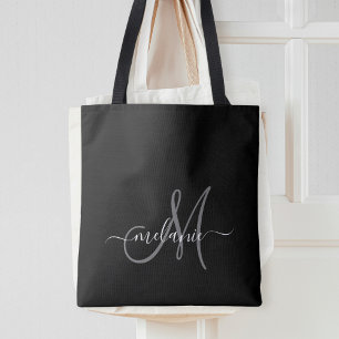 Create Your Own Custom Monogram And Name Script Tote Bag