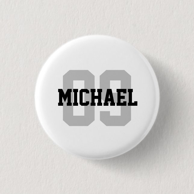 Create Your Own Custom Name Number 1 Inch Round Button (Front)