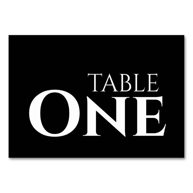 Create Your Own - Custom Number Table Number (Front)