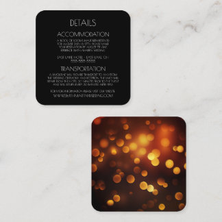 Create Your Own Custom Orange Autumn Bokeh Enclosure Card