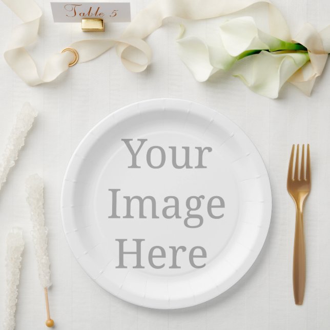 Create your own custom  paper plate (Wedding)
